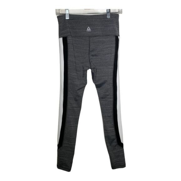 Reebok Gray Active Leggings Small Stretch High Rise Yoga Gym Pants - Picture 5 of 10
